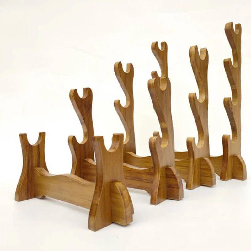 Sustainable Living Eco Friendly - Mehrstufiger Japanischer Katana-Halter aus Holz, Samurai-Schwerthalterung,