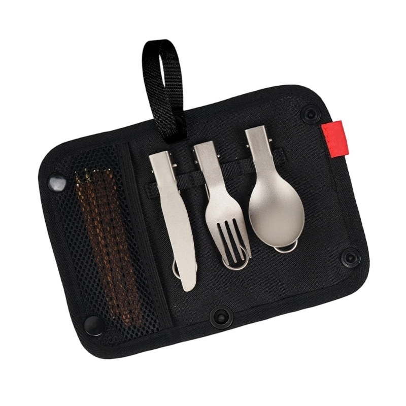 Bamboo Cutlery Travel - 547F Reisebesteck-Set mit Löffel, Gabel, Essstäbchen,
