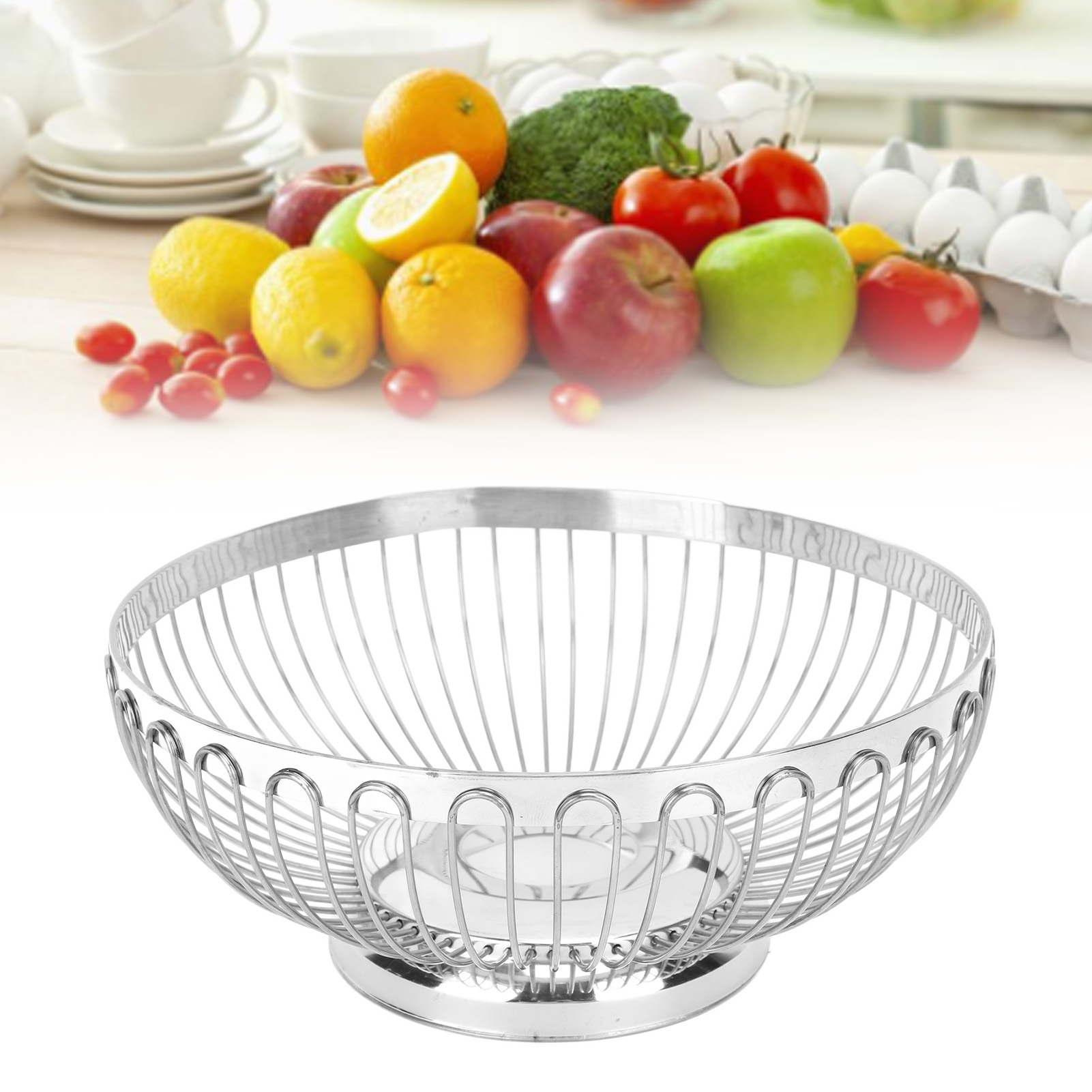 Sustainable Living Eco Friendly - ZK20 Obstkorb aus Edelstahl, vielseitig einsetzbar,