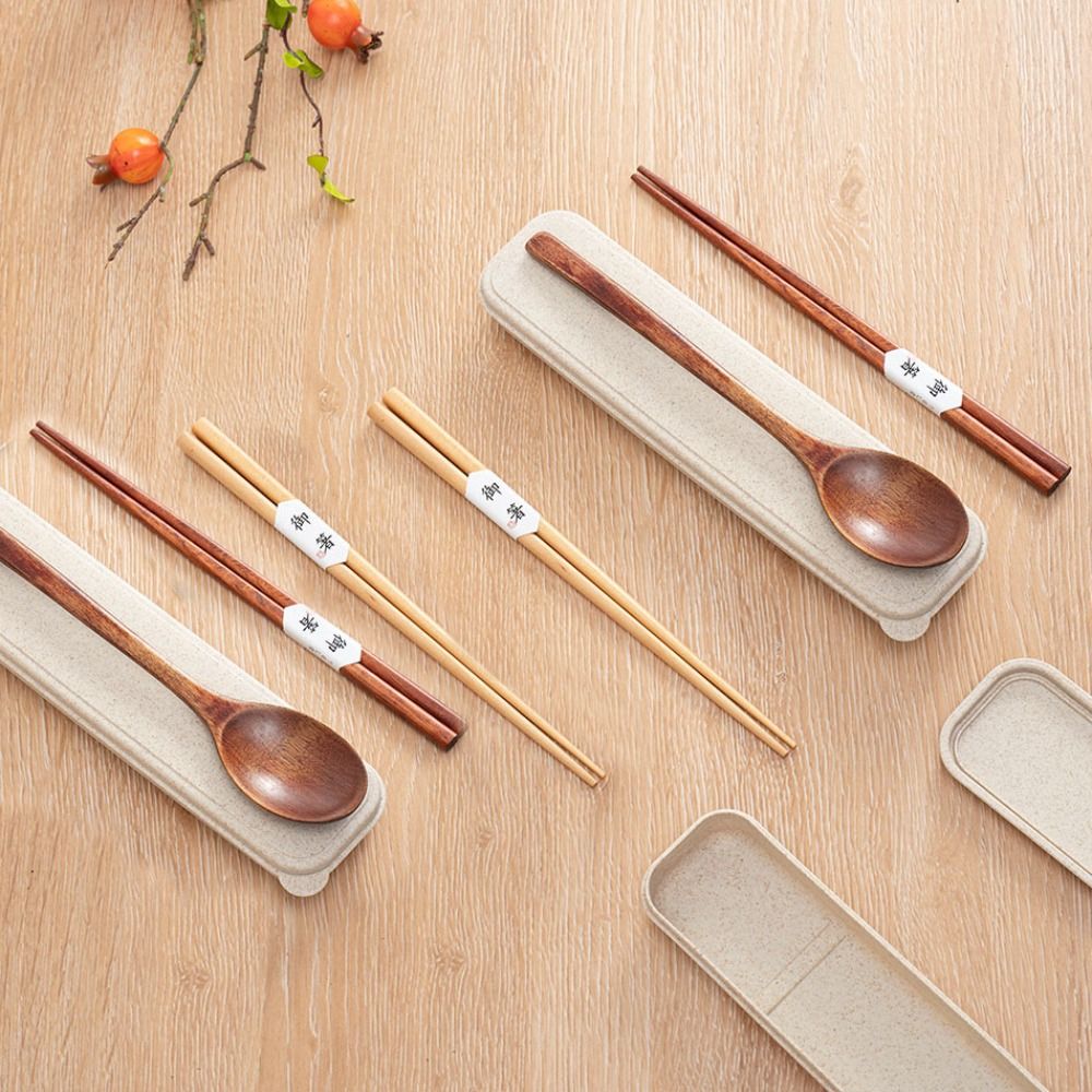 Picknick-Set mit Holzstäbchen  – Bamboo Cutlery Travel Bewertung und Preis
