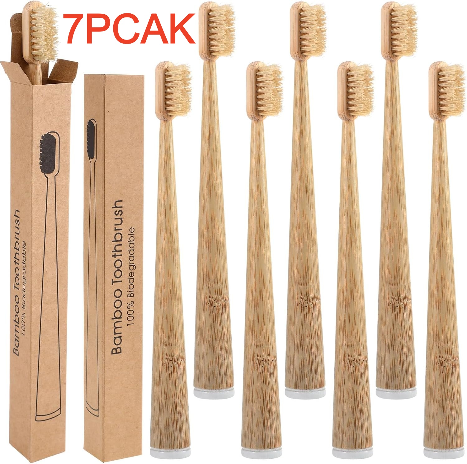 7er-Pack kompostierbare und bi – Bamboo Toothbrush Set Bewertung und Preis