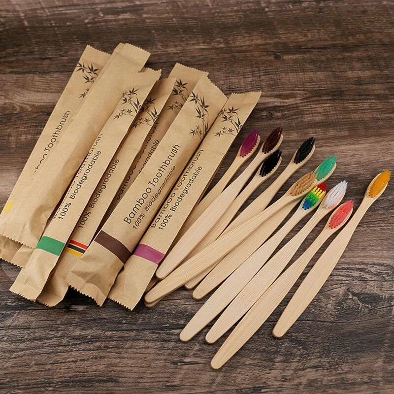 Zufällige Farbe 5/10 Stück Bam – Bamboo Toothbrush Set Bewertung und Preis