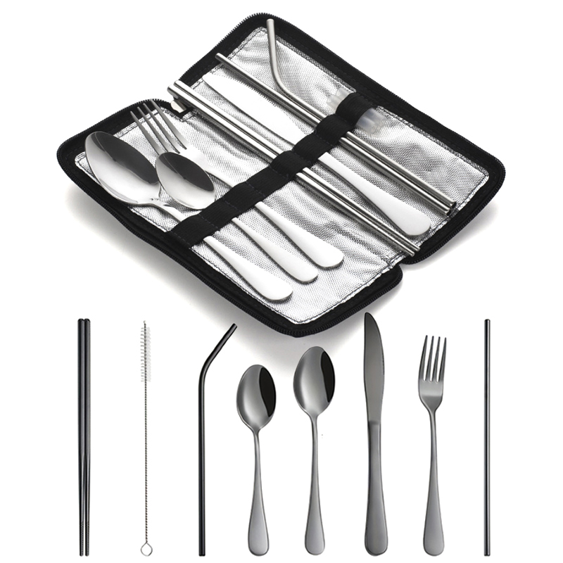 Neues 10-teiliges tragbares Be – Bamboo Cutlery Travel Bewertung und Preis
