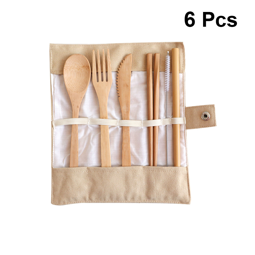 6-teiliges Bambus-Besteckset,  – Bamboo Cutlery Travel Bewertung und Preis