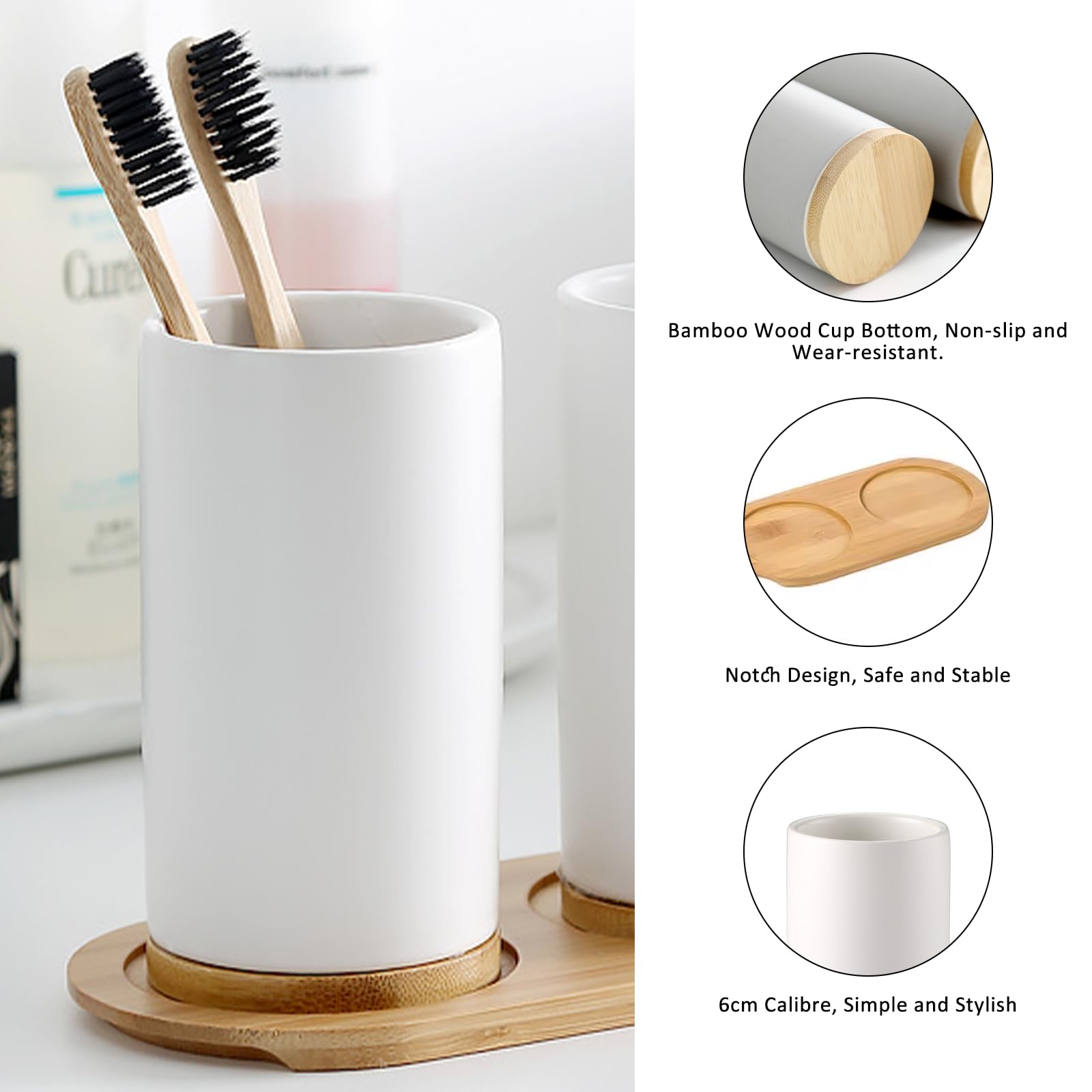 Keramik-Badezimmer-Set, feiner – Bamboo Toothbrush Set Bewertung und Preis