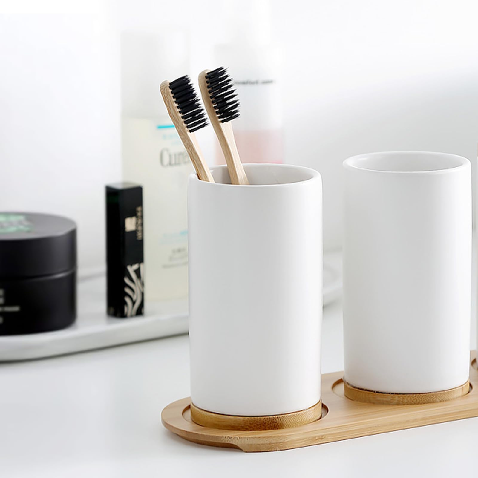 Keramik-Badezimmer-Set, feiner – Bamboo Toothbrush Set Bewertung und Preis
